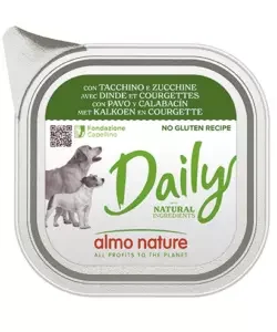 Alimento umido per cani almo nature "daily" con tacchino e zucchine 300 gr Nuova Collezione
