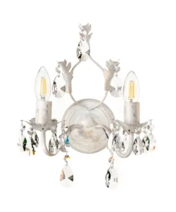 Applique 2 luci "teresa" avorio, e14 Prezzo Ridotto