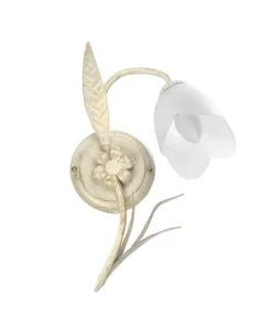 Applique floreale in metallo color avorio, e14 Prezzo Di Fabbrica