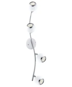 Barra con 4 faretti led "bimeda" in acciaio, gu10 Occasione Imperdibile