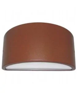 Applique chiusa in alluminio per esterno - colore corten. Compra Online