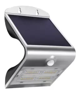 Applique arcadia 3.2 silver - applique con pannello solare - 3.2 w 400 l Nuova Collezione