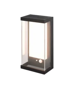 Applique nero a led con pannello solare 3000k, 8,3x12,6x25,2 cm Soddisfatti O Rimborsati