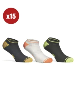 Di Tendenza 15 paia calza fantasmino da lavoro anti-infortunistica "wrk03" colore fluo, tg 39/42 - wrk