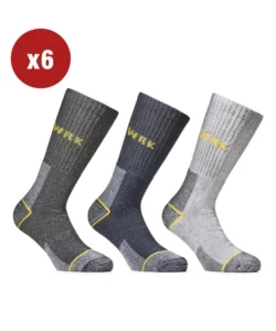 6 paia calza corta da lavoro anti-infortunistica "wrk01" colore assortito, tg 39/42 - wrk Sconto
