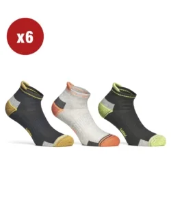 6 paia calza cortissima da lavoro anti-infortunistica "wrk04" colore fluo, tg 39/42 - wrk Nuovo Arrivo