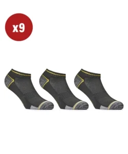 9 paia calza fantasmino da lavoro anti-infortunistica "wrk03" colore nero, tg 43/46 - wrk Prezzo Conveniente