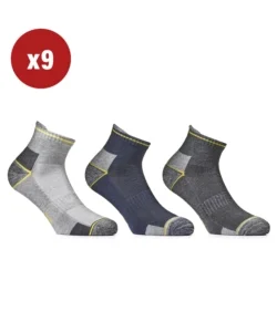 Scelto Dai Clienti 9 paia calza cortissima da lavoro anti-infortunistica "wrk04" colore assortito, tg 43/46 - wrk