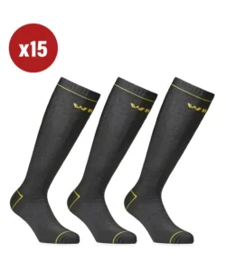 Ultima Occasione 15 paia calza lunga invernale da lavoro anti-infortunistica "wrk08" colore nero, tg 39/42 - wrk