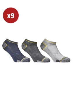 Sconto 9 paia calza fantasmino da lavoro anti-infortunistica "wrk03" colore assortito, tg 39/42 - wrk