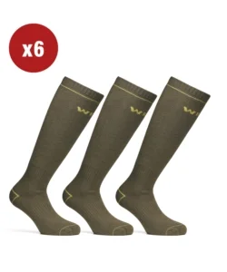 6 paia calza lunga invernale da lavoro anti-infortunistica "wrk08" colore verde militare, tg 43/46 - wrk Offerta Limitata