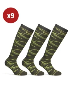 Direttamente Dal Produttore 9 paia calza lunga invernale da lavoro anti-infortunistica "wrk08" colore mimetico, tg 43/46 - wrk