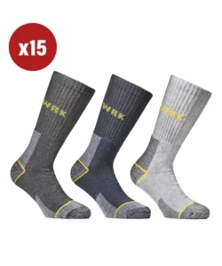 15 paia calza corta da lavoro anti-infortunistica "wrk01" colore assortito, tg 39/42 - wrk Super Prezzo