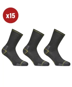 15 paia calza corta da lavoro anti-infortunistica "wrk05" colore nero, tg 39/42 - wrk Non Perdere