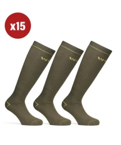 15 paia calza lunga invernale da lavoro anti-infortunistica "wrk08" colore verde militare, tg 43/46 - wrk Esclusivo