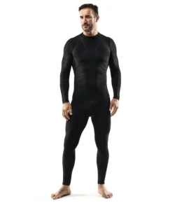 1 pezzo maglia tecnica "wrk302" nera con collo a lupetto, tg s/m - wrk Spedizione Espresso