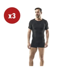 3 pezzi t-shirt uomo tecnica "wrk301" colore nero, tg s/m - wrk Offerta Lampo