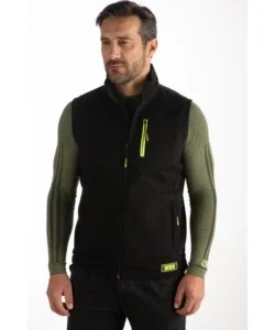 Gilet da lavoro in pile wrk "wrk503" colore nero senza cappuccio, tg xxl Occasione Imperdibile