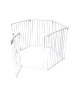 Barriera di sicurezza per bambini armonia in metallo verniciato colore bianco 120x74 cm Nuovo Arrivo