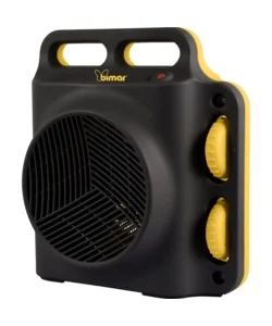 Termoventilatore bimar "fan heater"nero e giallo 2000 w Promo Stagionale