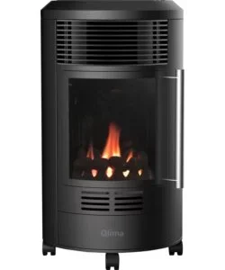Stufa a gas qlima "gh8034" nero 3,4 kw con fiamma rossa Vendita Finale