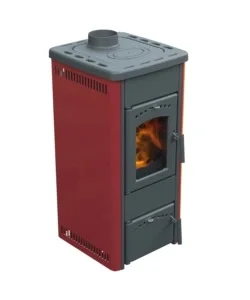 Stufa a legna vulcania "tina" rosso 5,6 kw Popolare