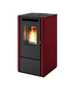 Direttamente Dal Produttore Stufa a pellet punto fuoco "thelma" bordeaux 8 kw