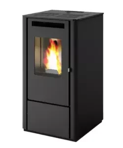 Stufa a pellet punto fuoco "thelma" nero 8 kw Professionale