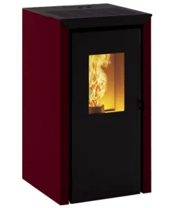 Stufa a pellet invicta "bassano" rosso 4,2 kw Direttamente Dal Produttore