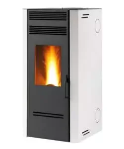 Stufa a pellet ventilata caris "maylea" con purificatore healthsystem bianco 7,1 kw Quantità Limitata