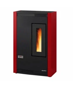 Vendita Finale Stufa a pellet la nordica + extraflame "luisella" bordeaux 4,4 kw