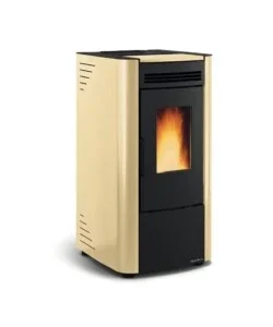Stufa a pellet la nordica + extraflame "ketty" pergamena 6,5 kw Reso Gratuito