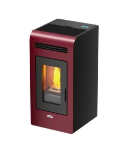 Stufa a pellet canalizzata canadian stove "vancouver 14c" bordeaux 12,5 kw Offerta Del Giorno