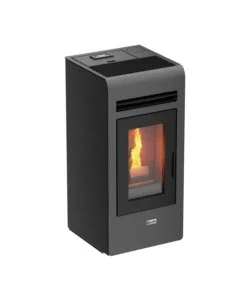 Stufa a pellet canalizzata canadian stove "vancouver 12c" grigio 11,1 kw Promozione Esclusiva