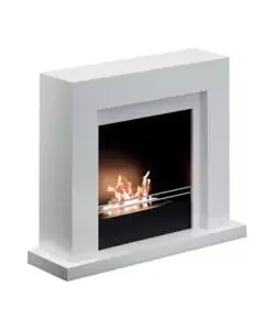 Biocamino da pavimento "udine" bianco 2500w Ultime Pezzi