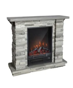 Camino elettrico da pavimento "tigullio" grigio -1800 w Affare