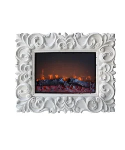 Camino elettrico da parete "chic" bianco - 1800 w Quantità Limitata