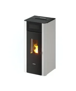 Stufa a pellet ermetica freepoint "amaranto" bianco 8,5 kw Nuovo Arrivo