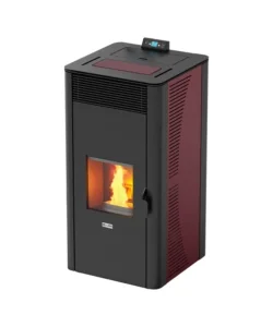 Termostufa a pellet canadian stove "idro ceramic 32" bordeaux 30,4 kw Quantità Limitata