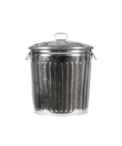 Spedizione Gratuita Bidone zincato 35 l con coperchio inossidabile