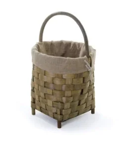 Vendita Finale Cesta portalegna con manici e piedini diametro 45 cm, altezza 45-55 cm