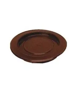 Spedizione Espresso Rosone per tubi in acciaio smaltato verniciato marrone con coperchio, diametro 12 cm