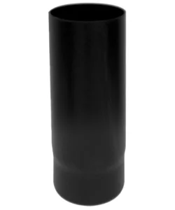 Tubo diritto 0,5 mt legna nero smaltato, 150 mm Offerta Limitata