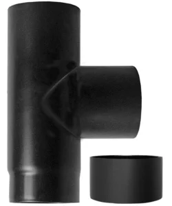 Subito Disponibile Tubo raccordo a tee 90° fm-f legna nero smaltato, 130 mm