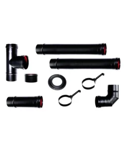 Ultimissimo Modello Kit scarico fumi per stufe a pellet in acciaio smaltato, diametro 80 mm
