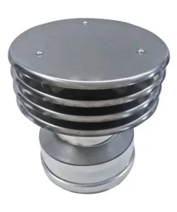 Cappello con lamelle parete doppia inox, dn 100/150 Affare