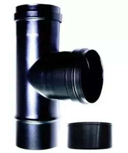 Tubo raccordo a tee 90° fm-f dn 100 nero smaltato Prezzo Basso