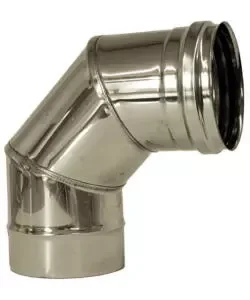 Tubo curva 90° parete doppia inox, dn 150/200 Bestseller