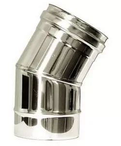 Tubo curva 30° parete doppia inox, dn 130/180 Popolare