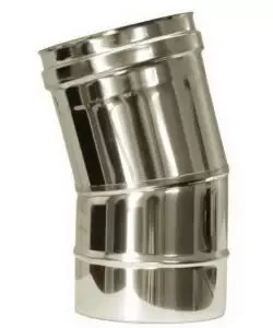 Tubo curva 15° parete doppia inox, dn 150/200 Nuovo Arrivo